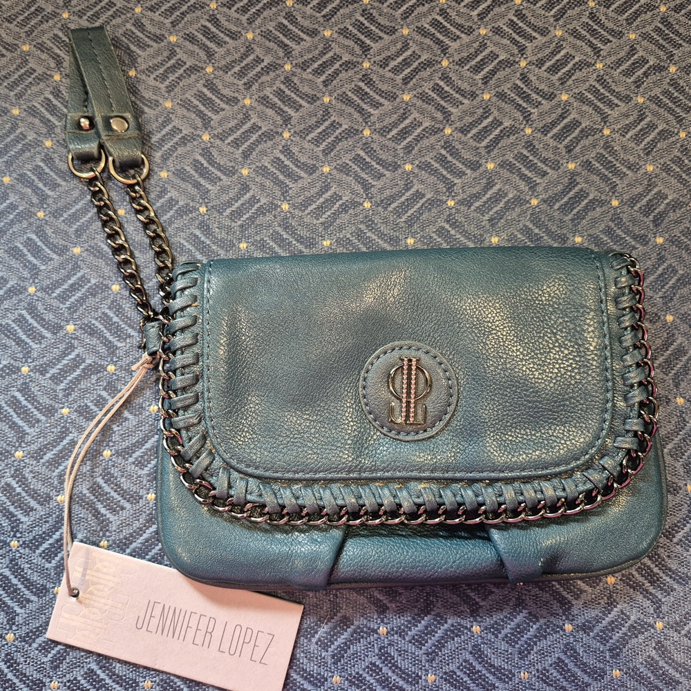 Jennifer Lopez Blue Chain Strap Bag